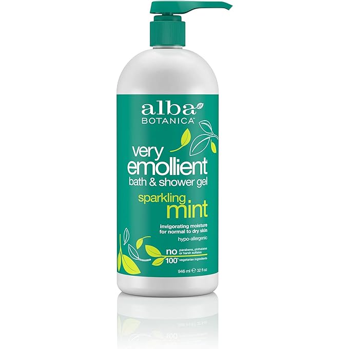 Alba Botanica, Body Bath Gel, Sparkling Mint, 32 oz